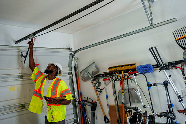 Professional Garage Door Installation technician working in Plymouth, PA
